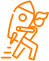 Man with a rocket